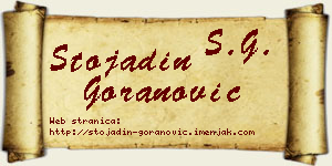 Stojadin Goranović vizit kartica